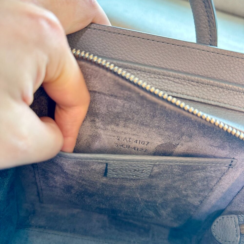 Celine Nano Luggage in Baby Drummed Calfskin Kohl - Picture 8 of 8